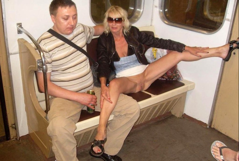 Naked women in transport