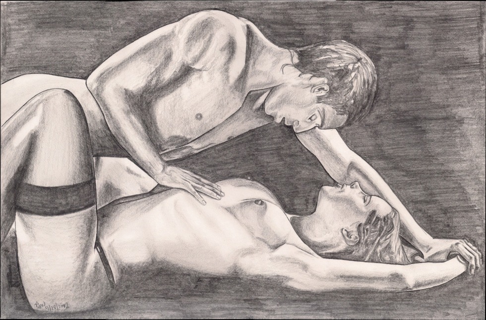Erotic drawings with a pencil