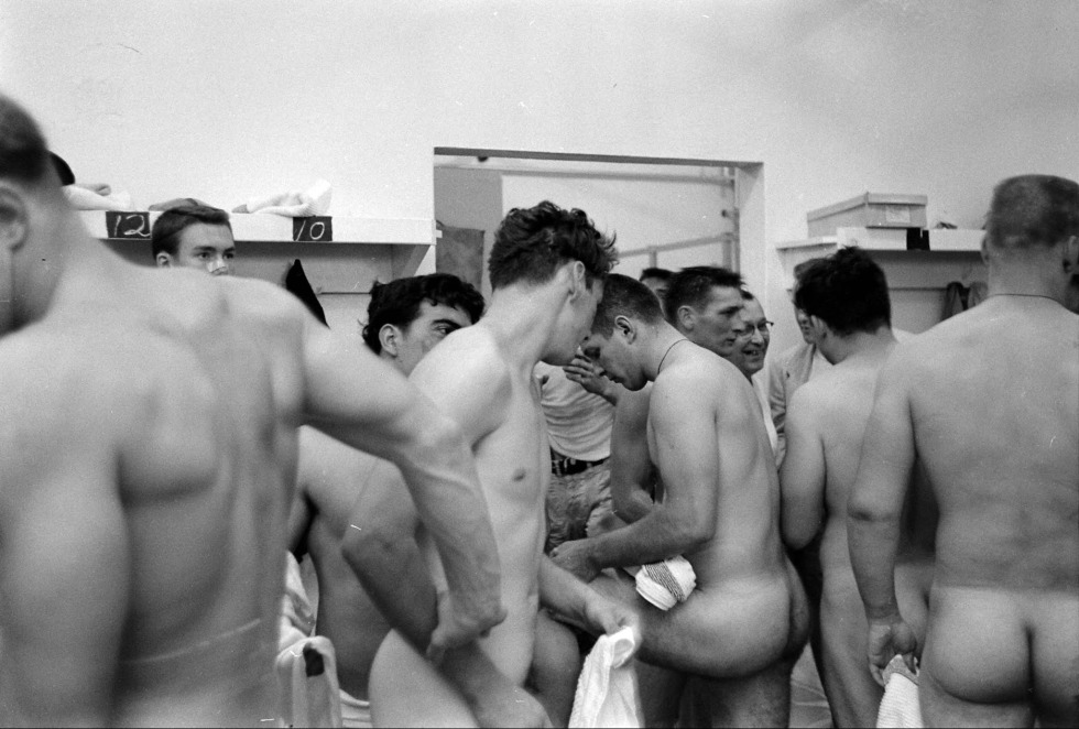 Naked Russian guys in the locker room