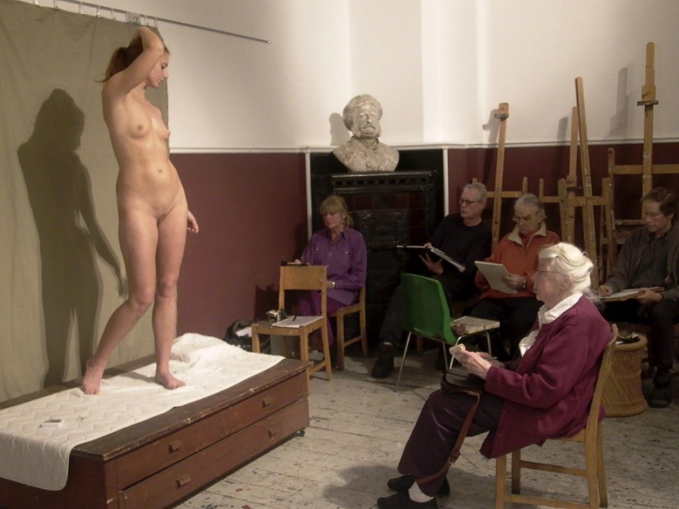 Nasters and model in art studios