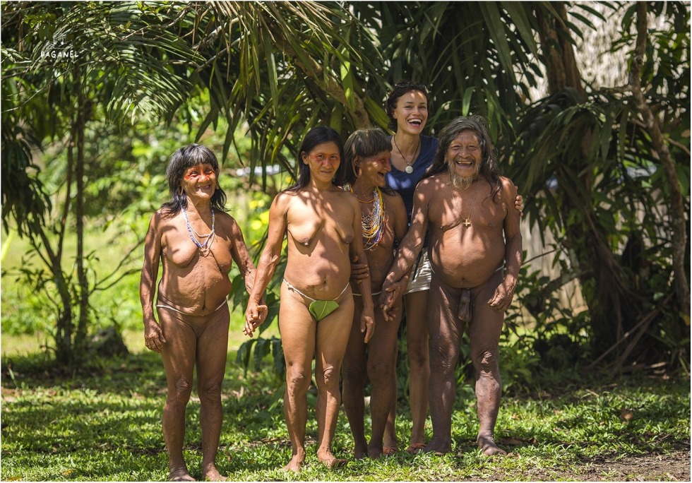 Naked women of the wild tribes of the Amazon