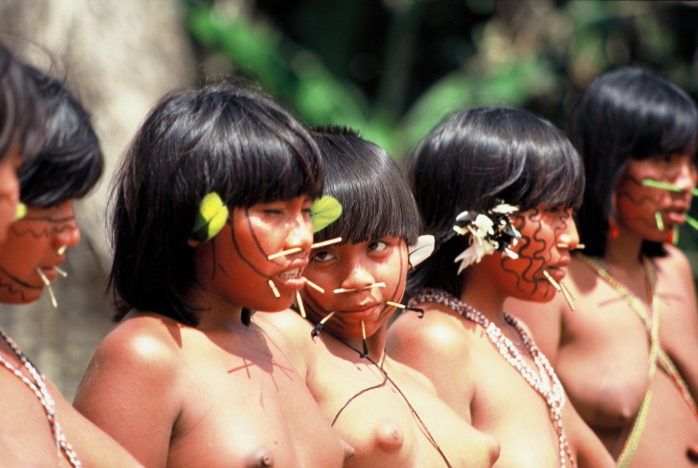 Naked tribes of the Amazon Indians
