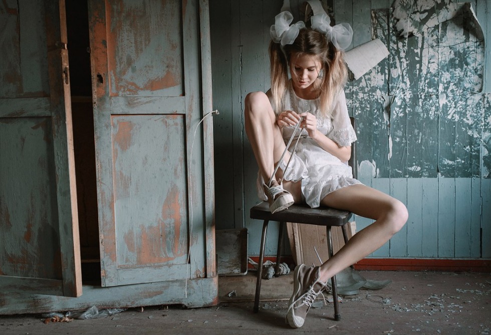 Peppy long stocking nude