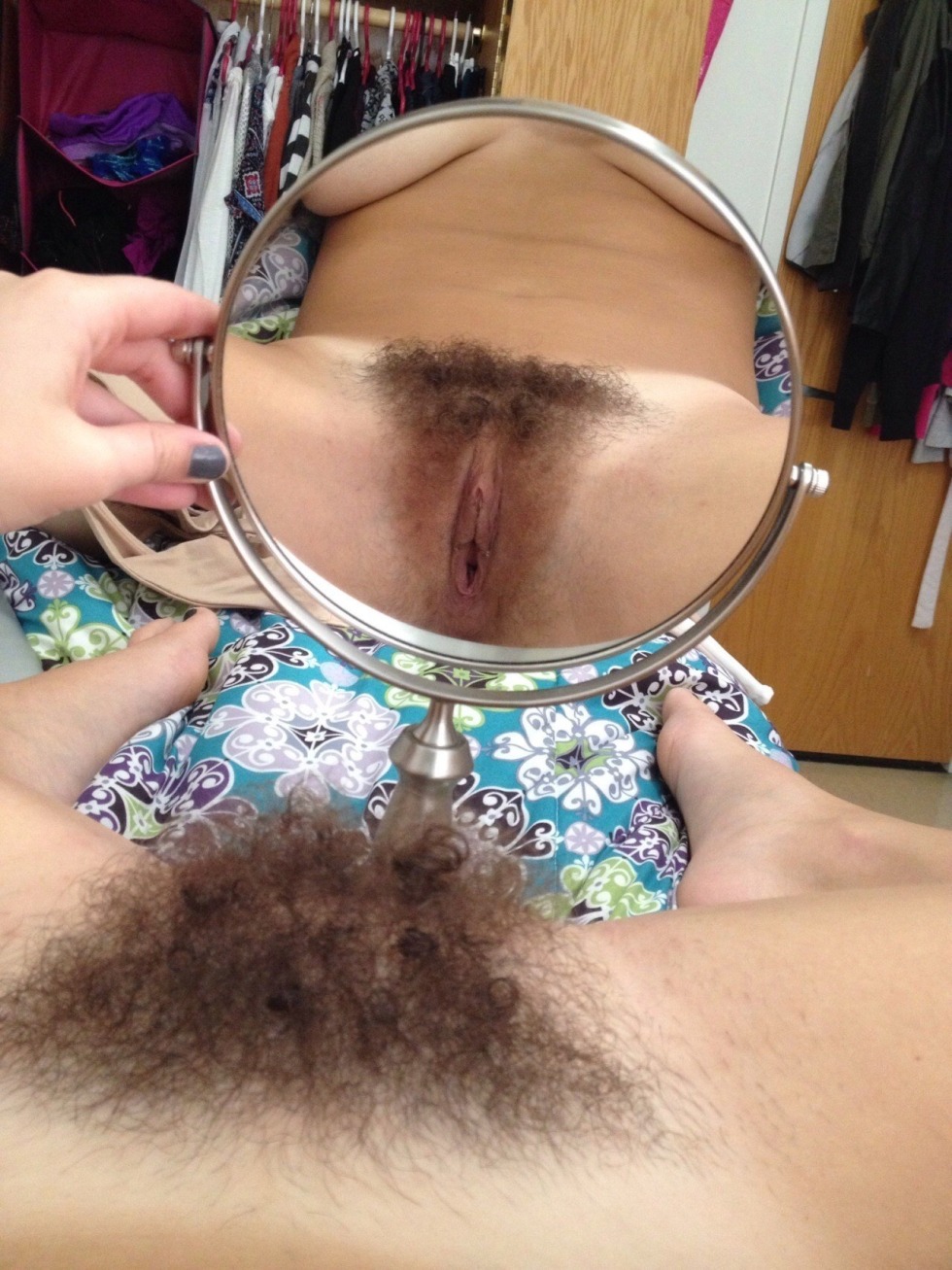 Hairy pussy in the first person