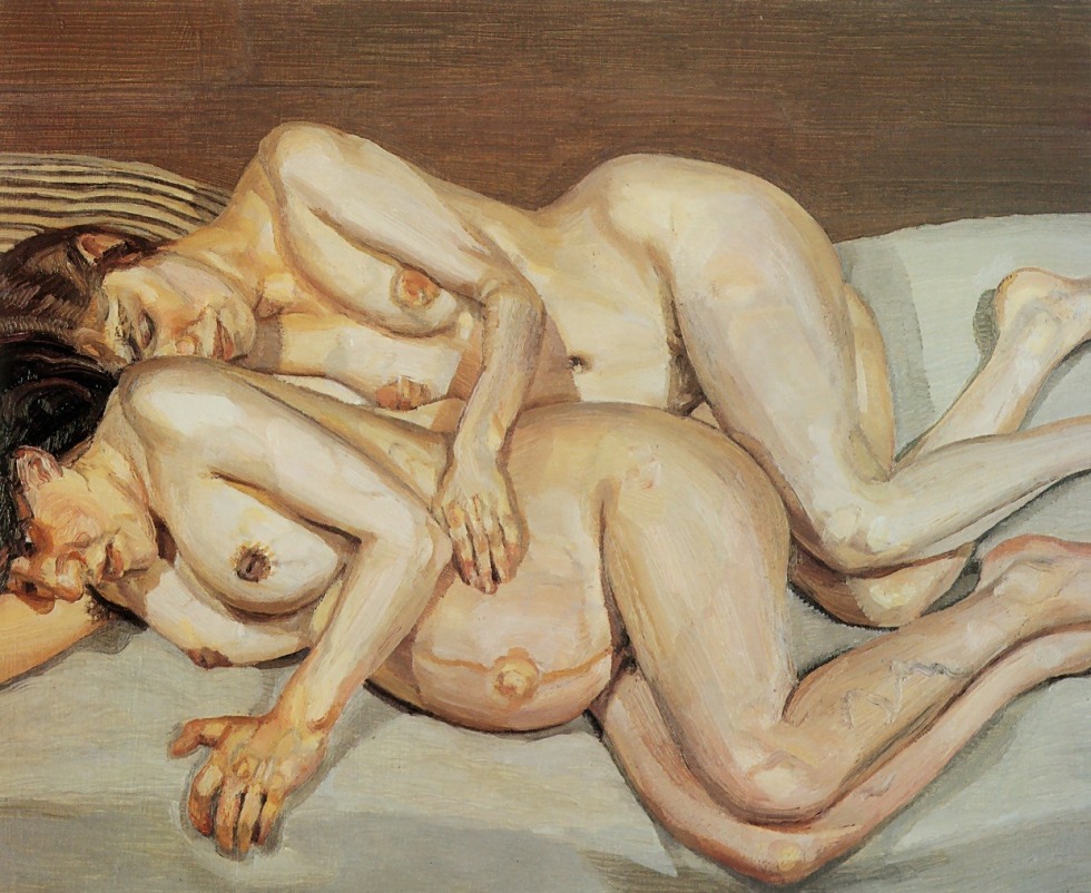 Lucien Freud. "And the bed of newlyweds ..."