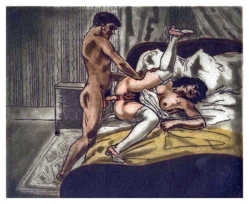 Middle Ages pornographic painting