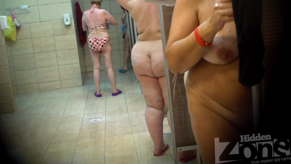 Mature women in a public soul