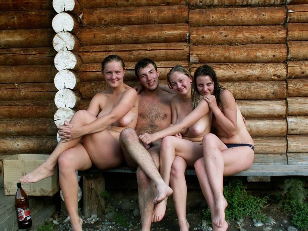 Village girls in the bathhouse
