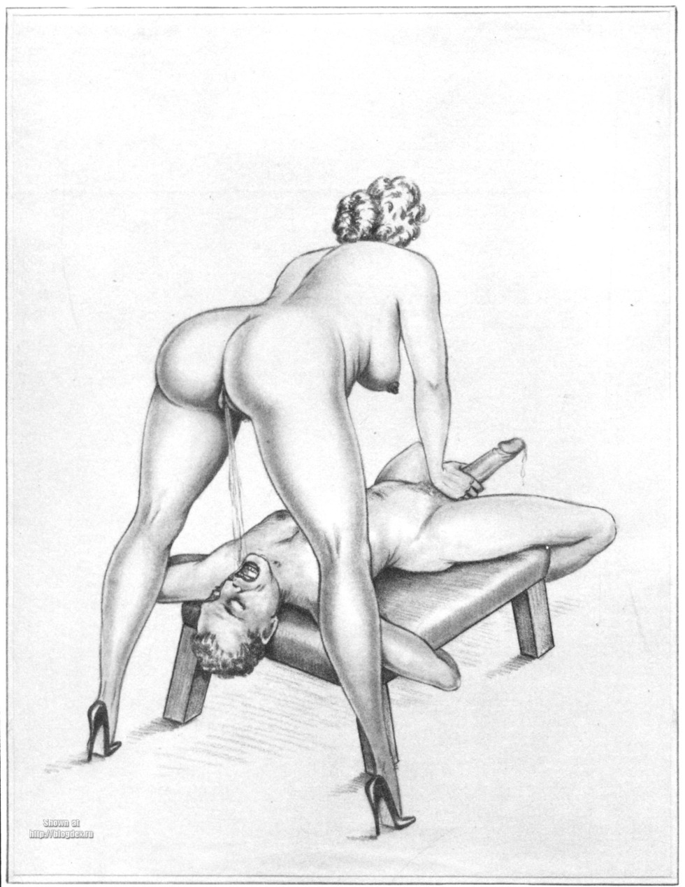 Erotic drawings with a pencil