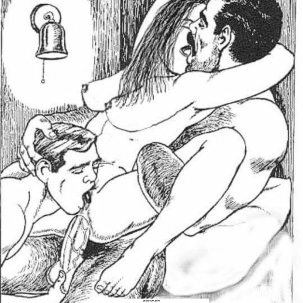 Erotic comics drawing with a pencil