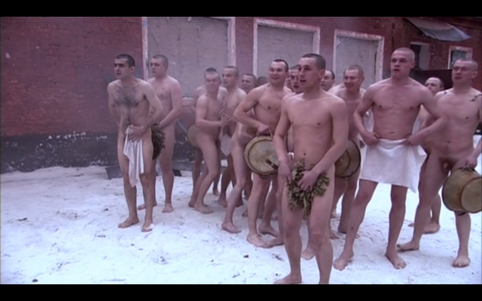 Naked Russian soldiers