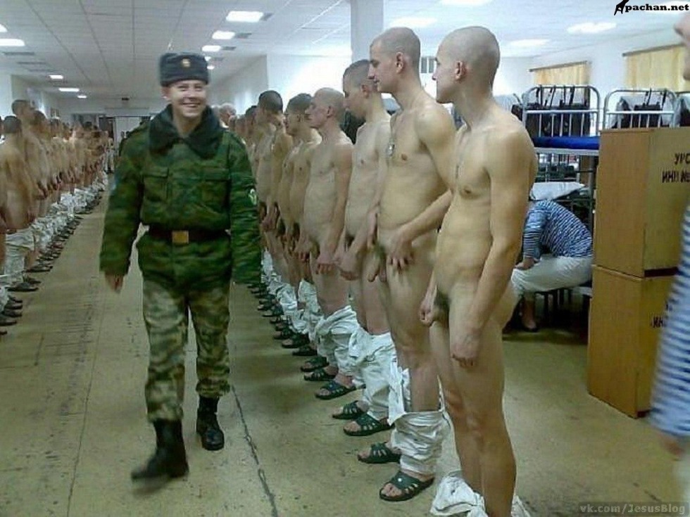 Naked Russian guys in the army