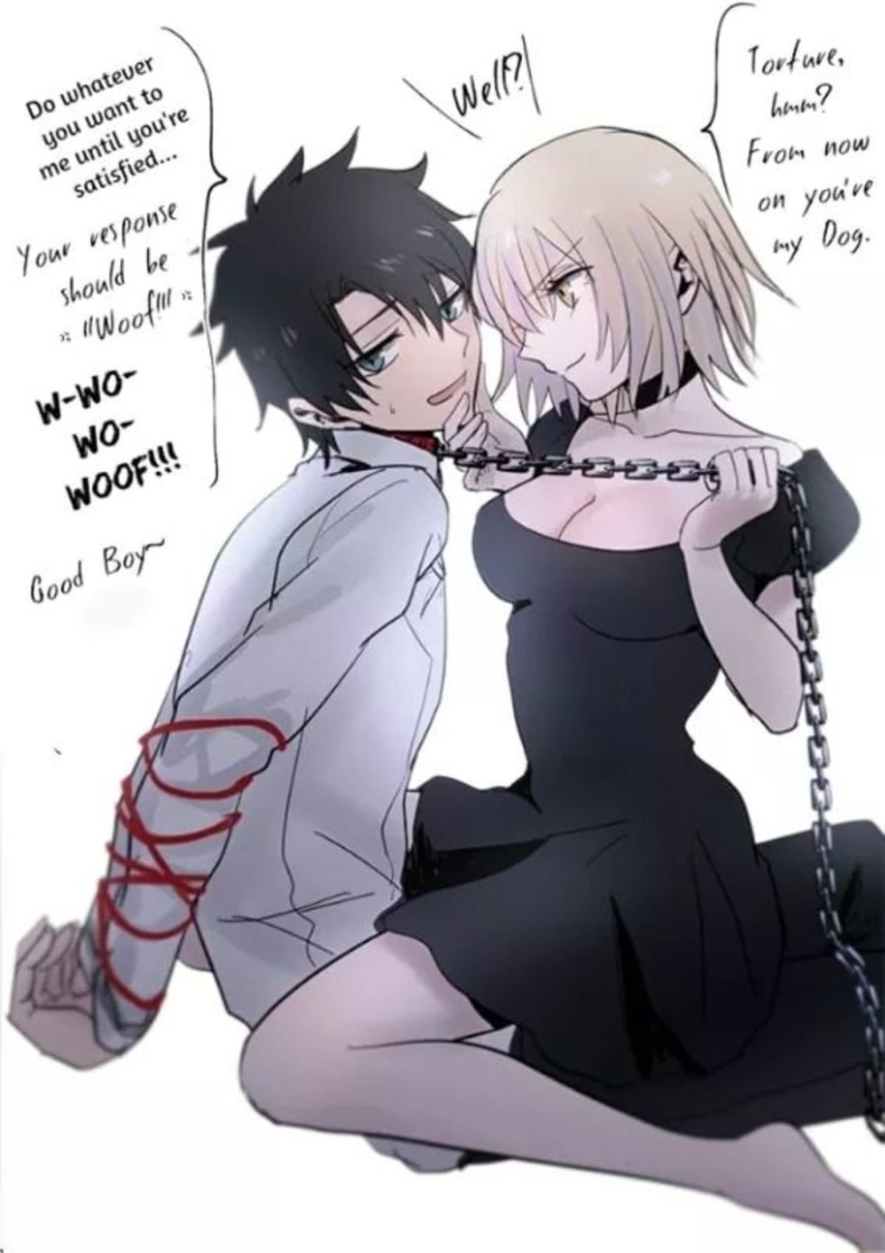 The girl dominates the anime