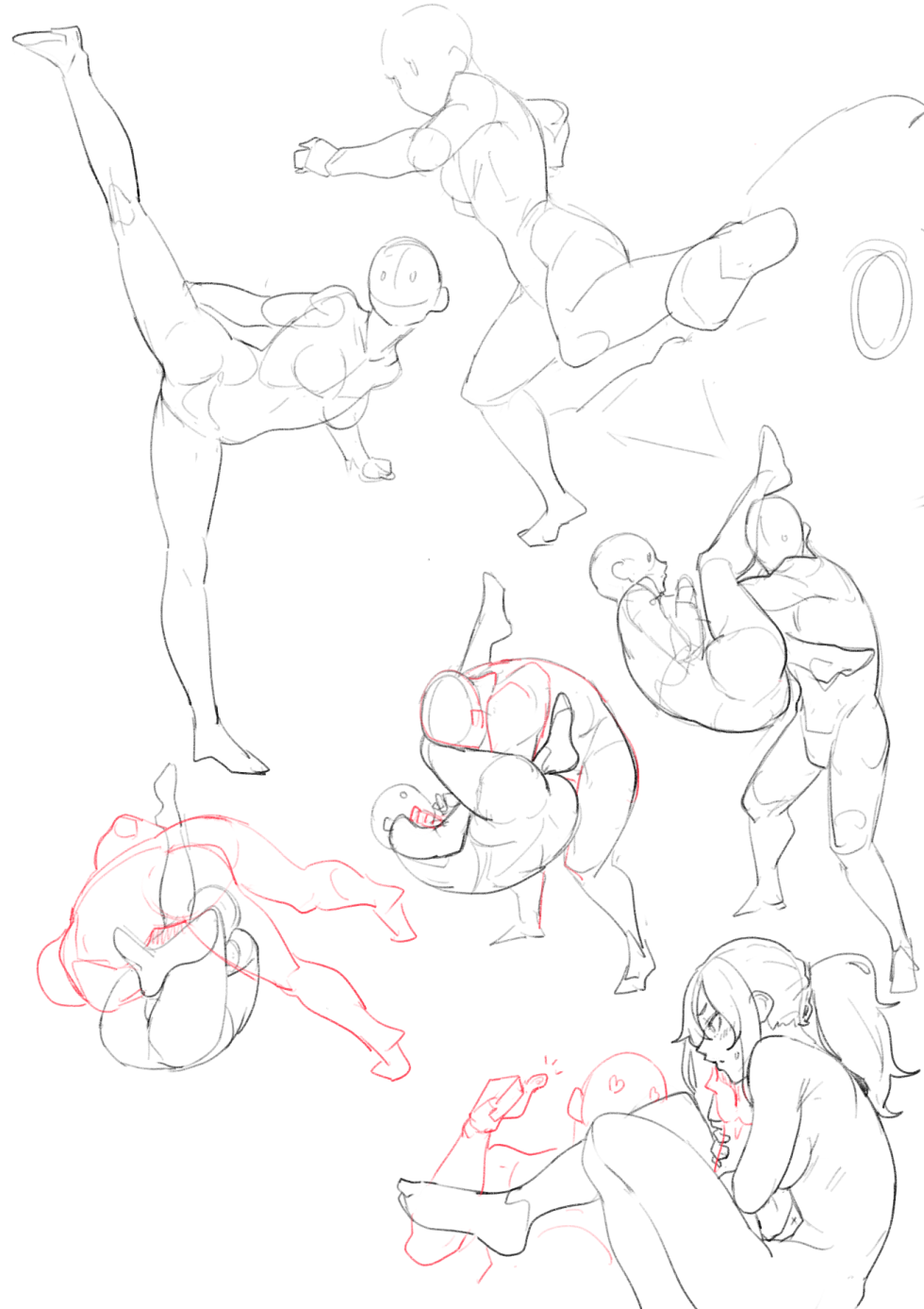 Intimate drawing poses