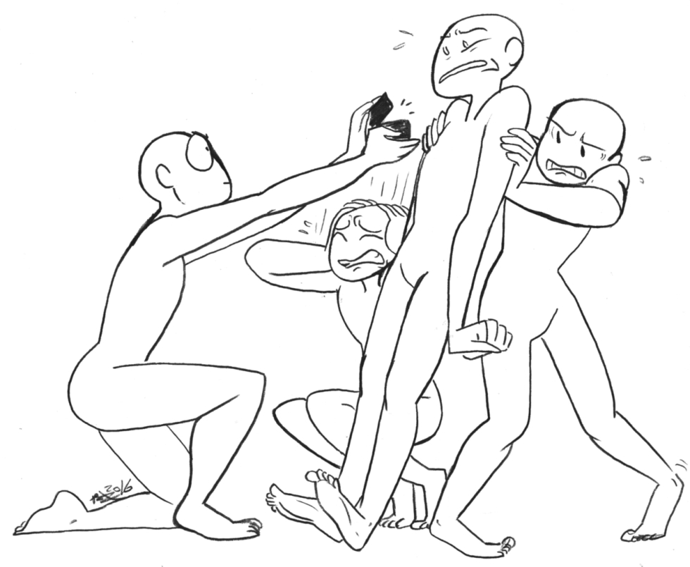 Group mannequins for drawing
