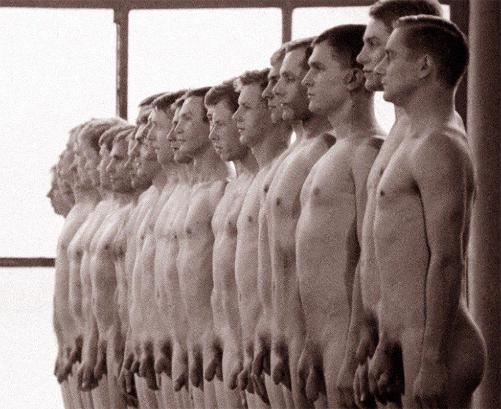 Naked guys in the Retro army
