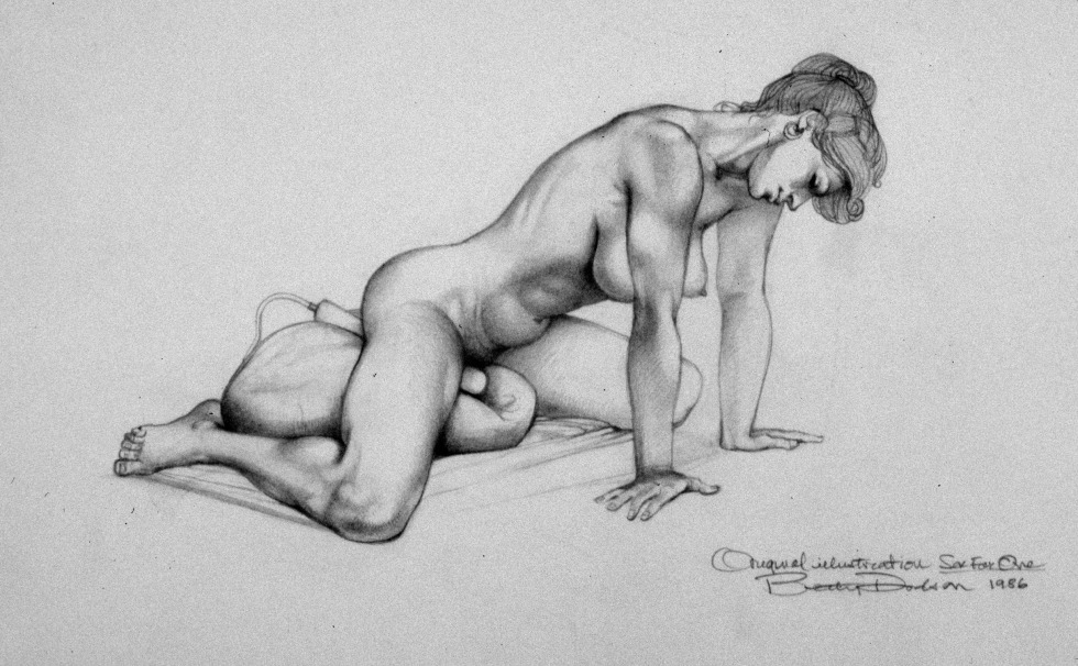 Erotic poses drawings with a pencil