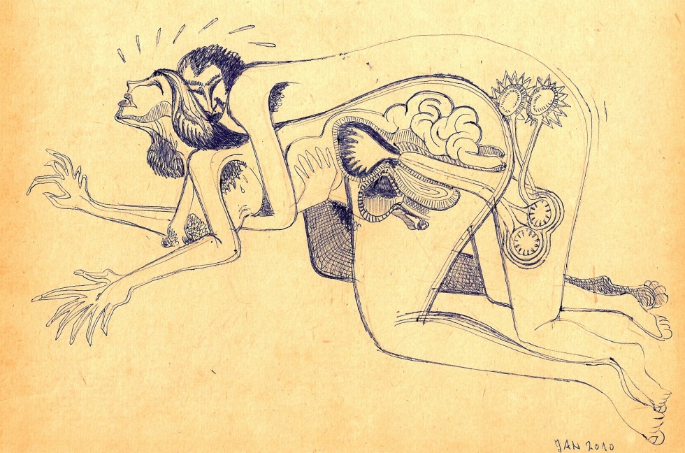 Drawings on an erotic theme