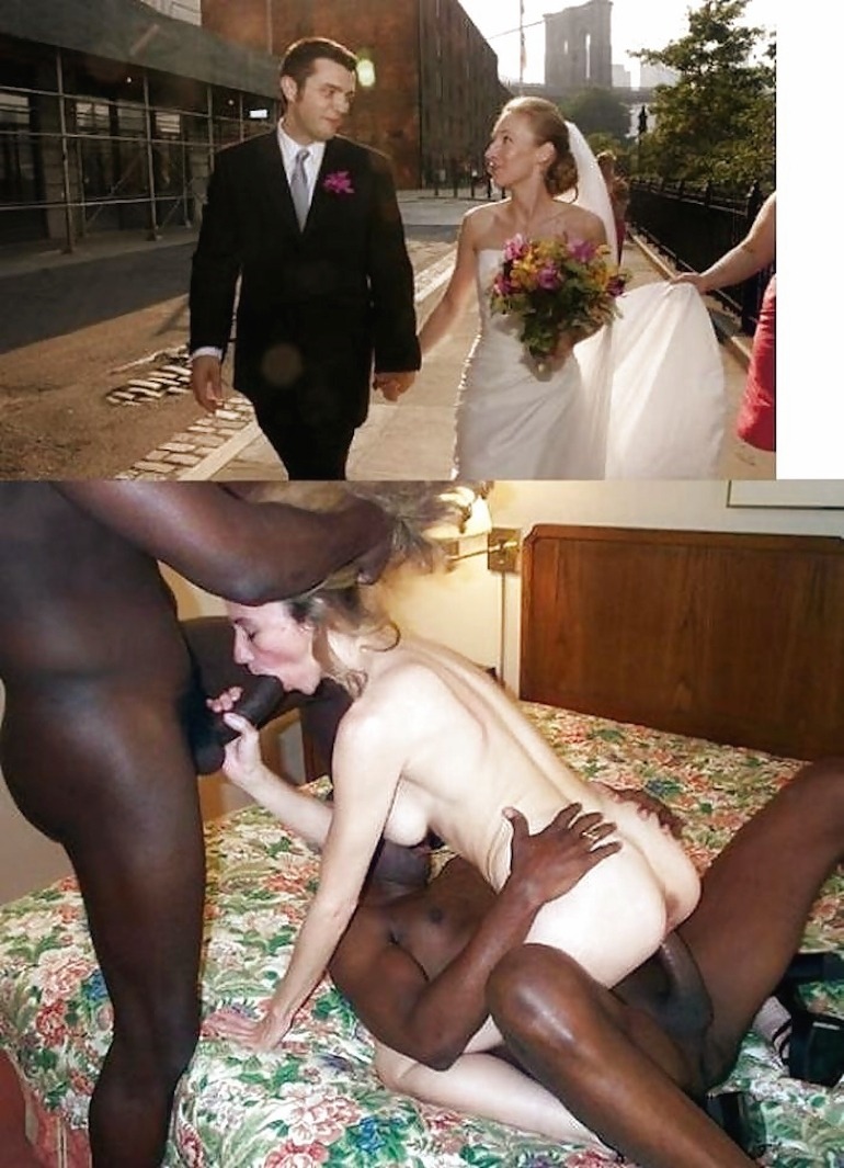 Bride with naked blacks private
