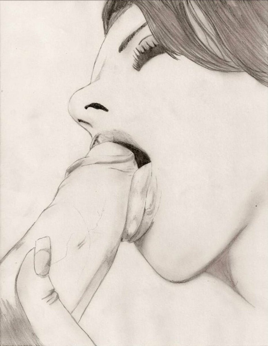 Blowjob drawings with a pencil