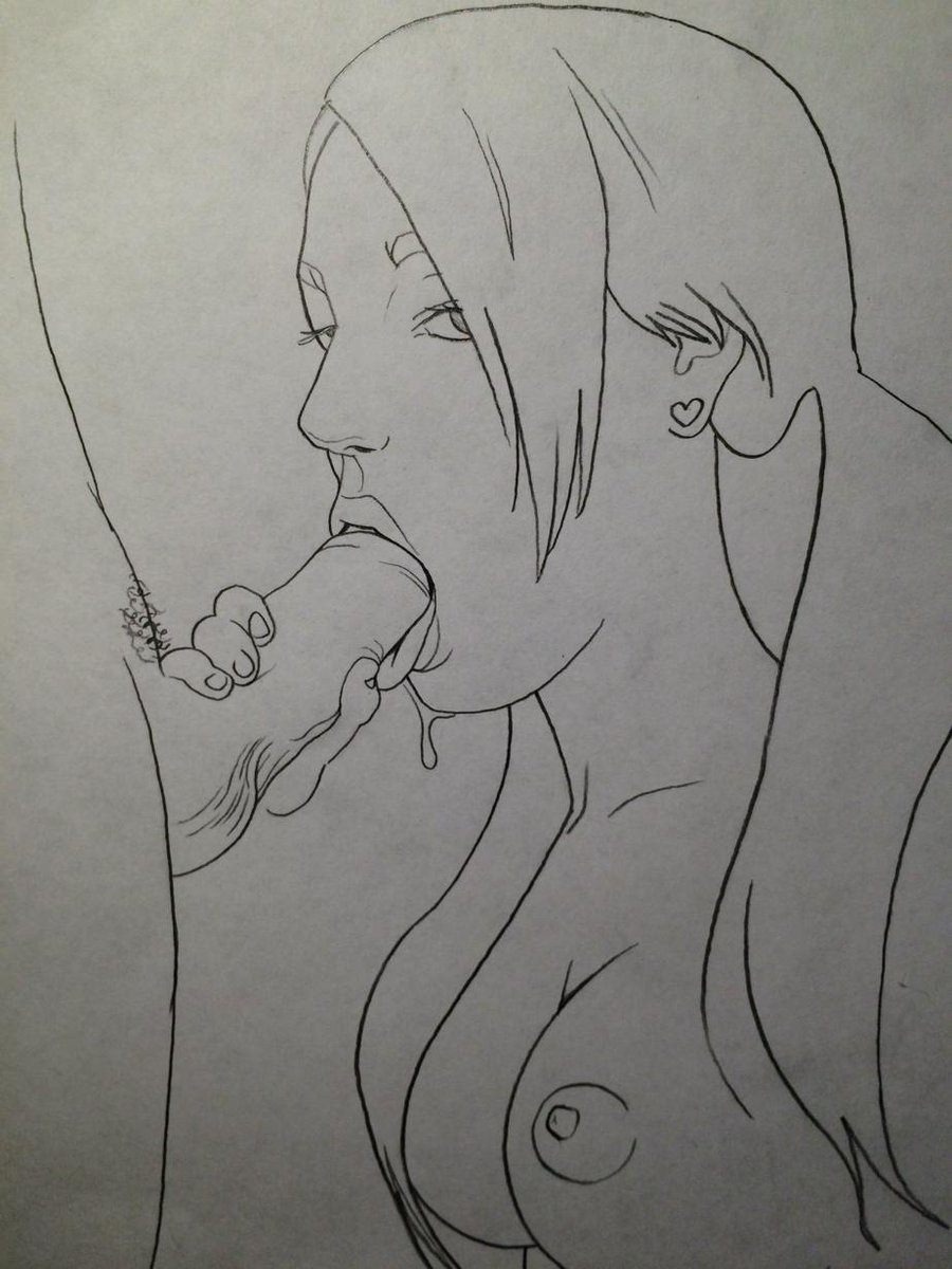 Blowjob drawings with a pencil