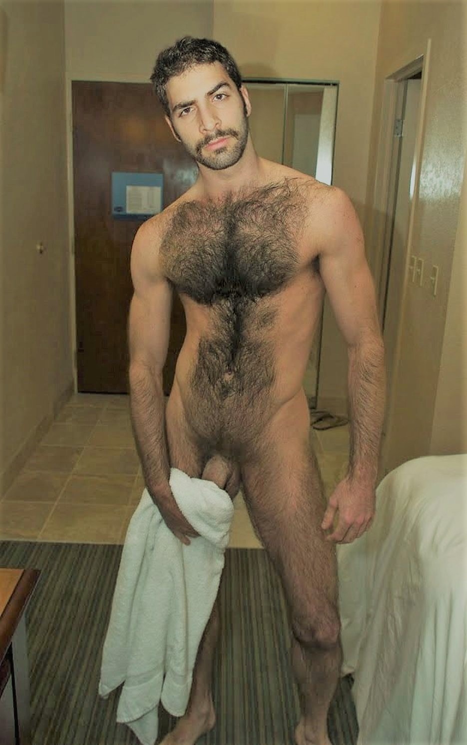 Naked young hairy guy