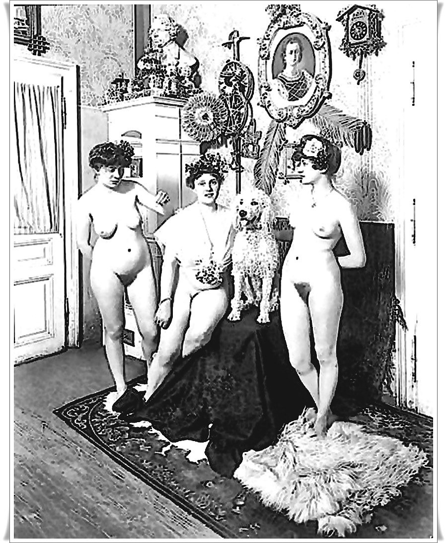 Retro photo of naked women