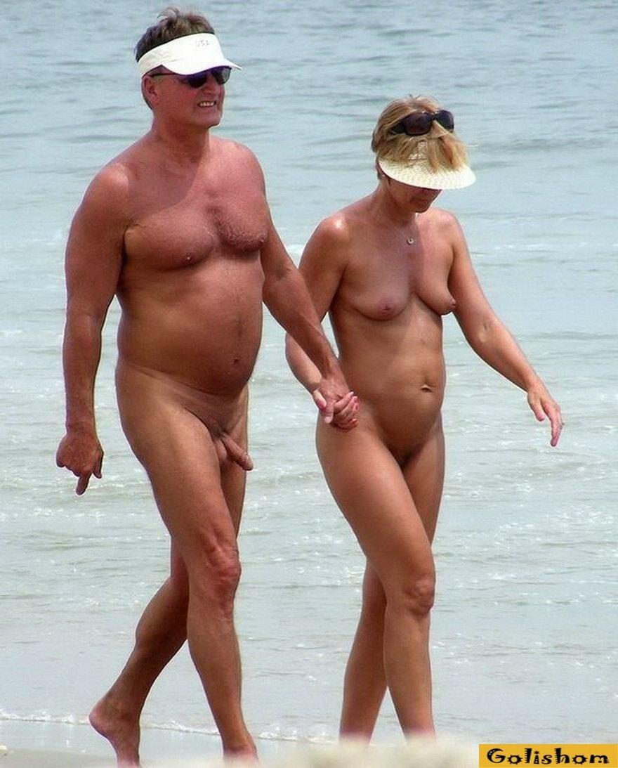 Married couples rest naked