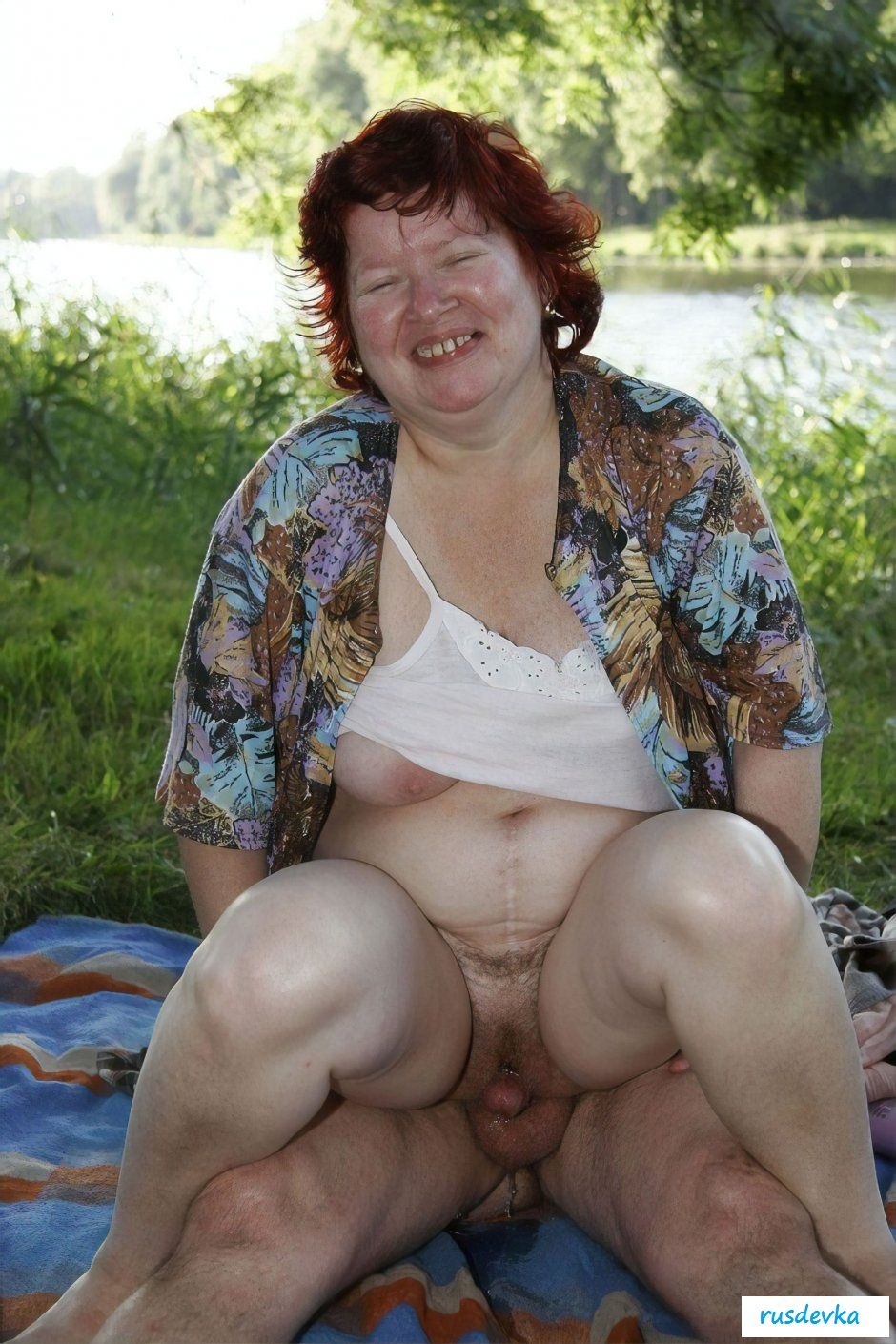 Older women without cowards in nature