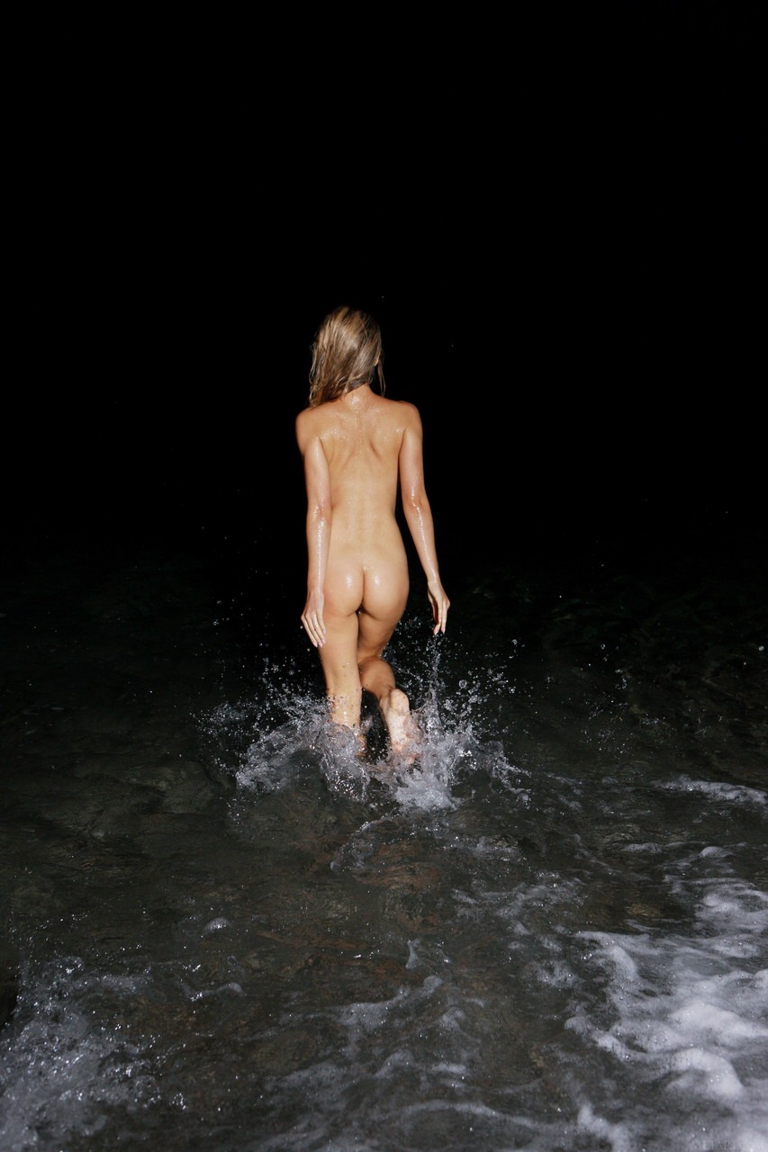 Night bathing naked