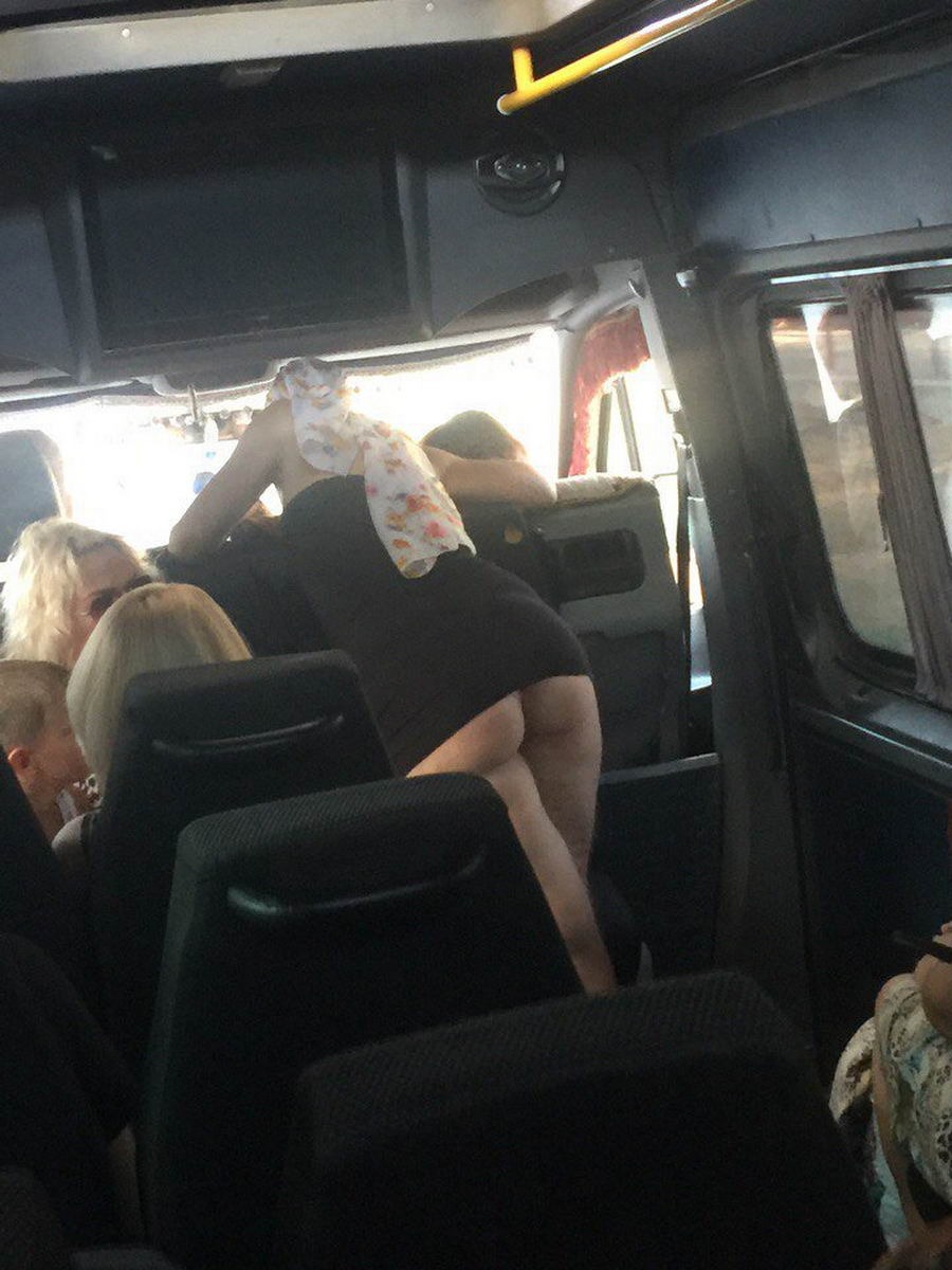 Panties in public transport