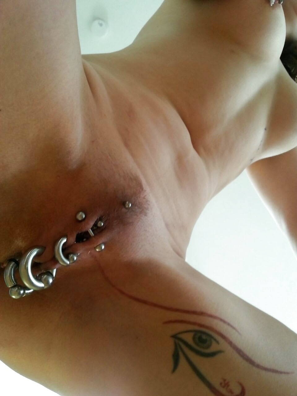 Unusual breast piercing