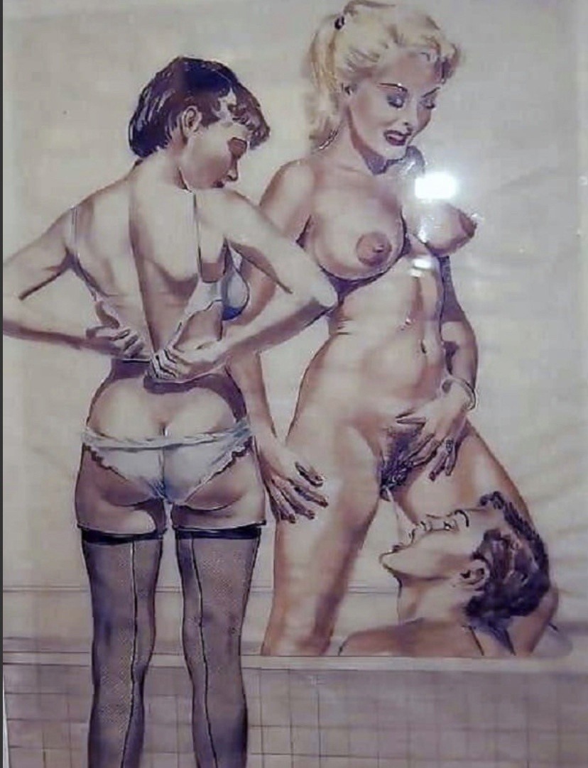 Pornography retro drawings