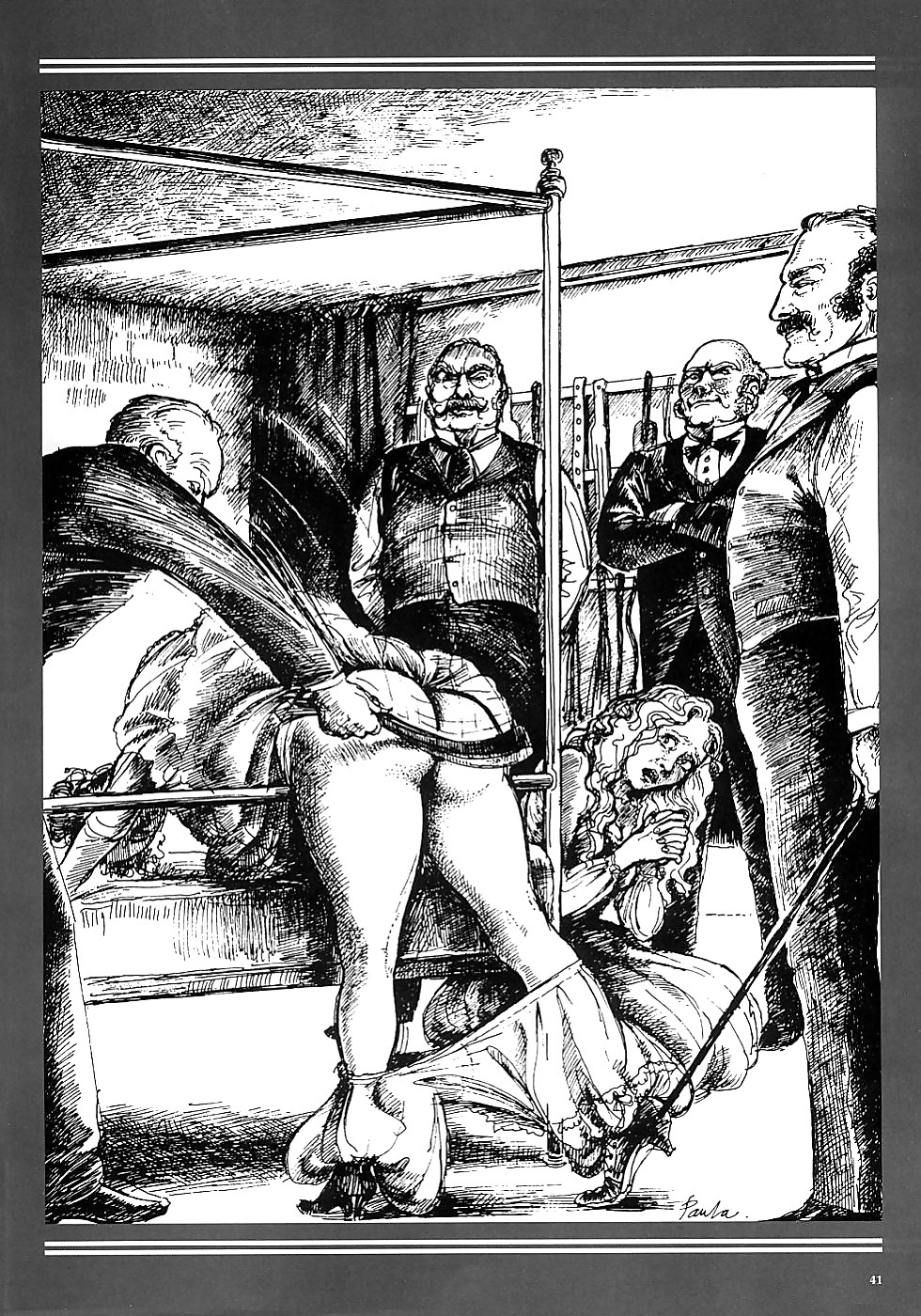 Erotic flogging with rods