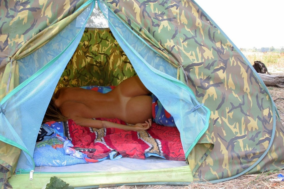 Photoshoot in the tent