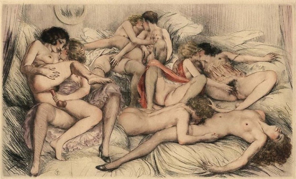 Ancient pornographic painting