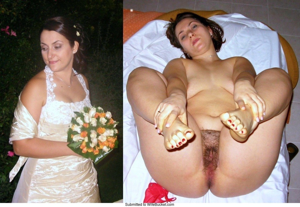 Brides dressed and undressed