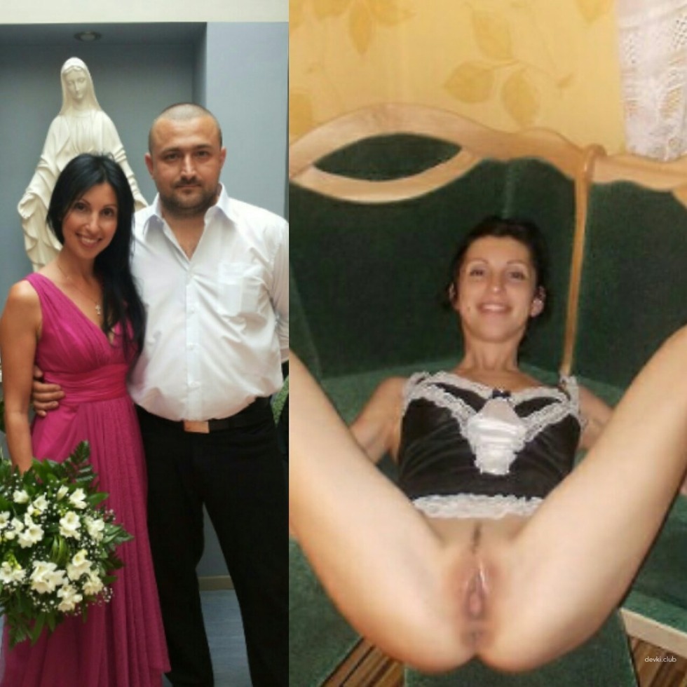 Dressed striped brides and mother