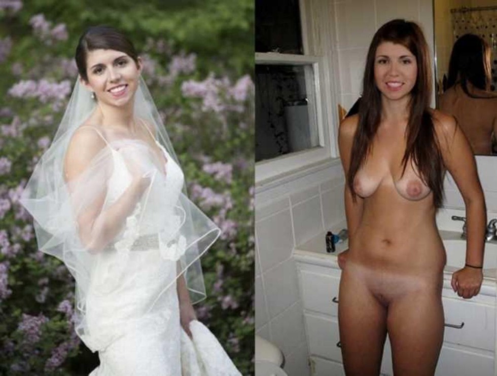 Dressed and naked women of the bride