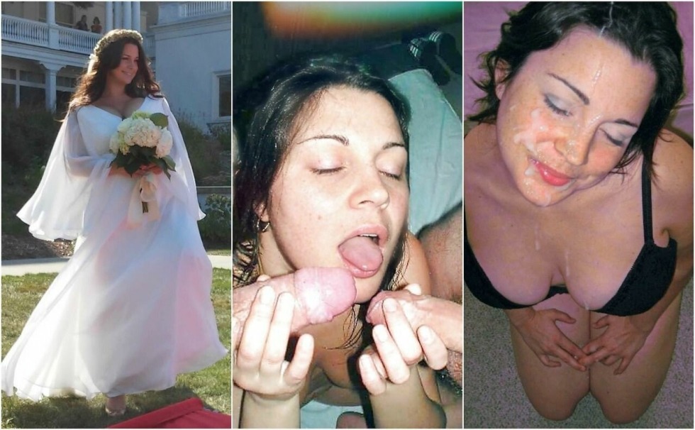 Dressed and sucking brides