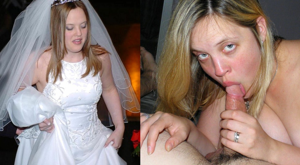 Brides Before after Sex with Two Cock