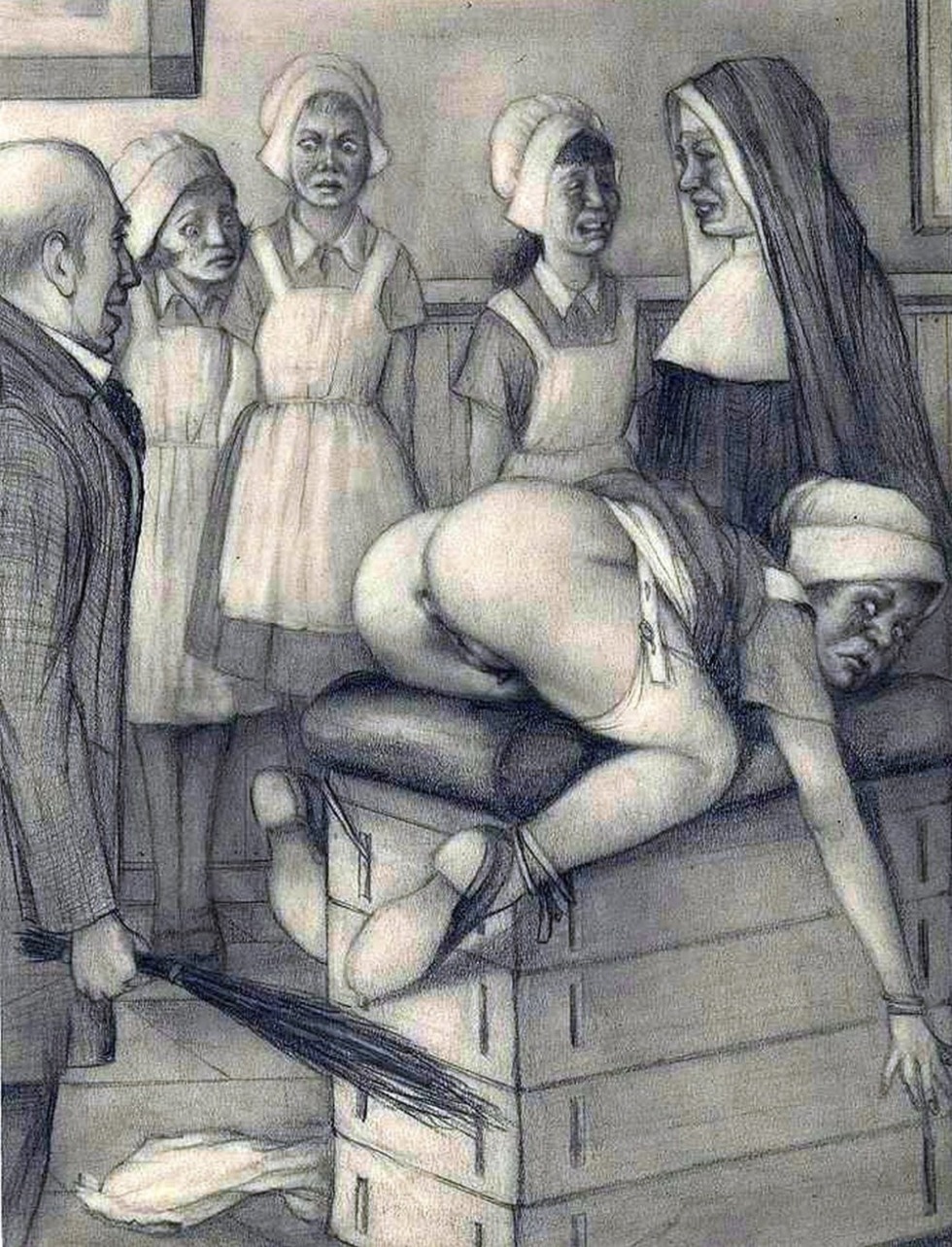 Erotic flogging of women