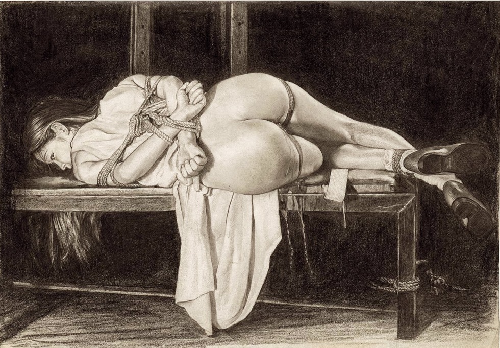 Erotic flogging of women