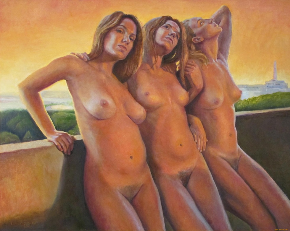 Painting three naked women