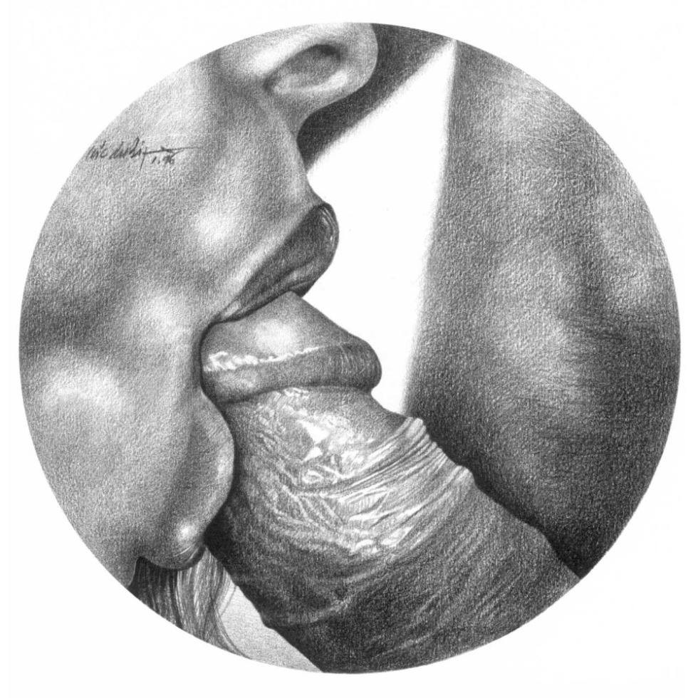 Blowjob drawings with a pencil