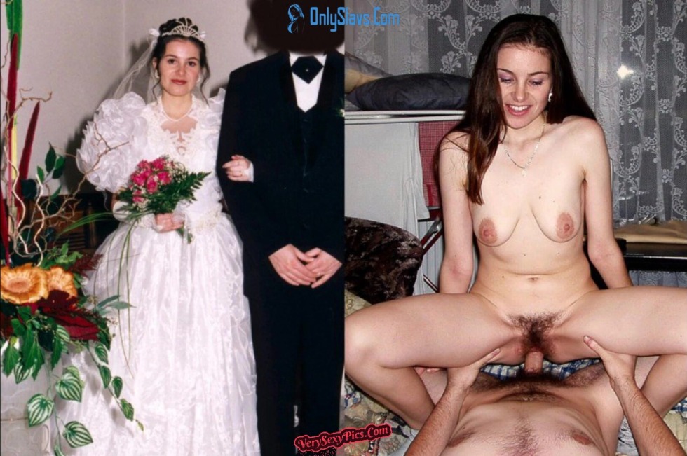 Naked wife after the wedding
