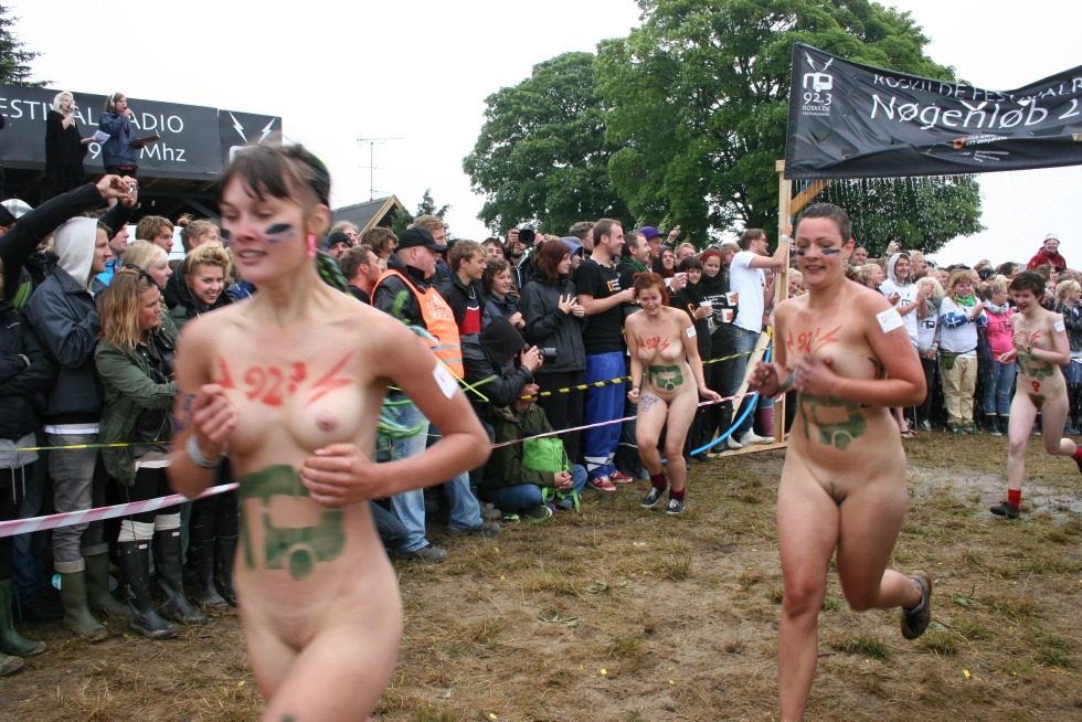 Naked women at the festival