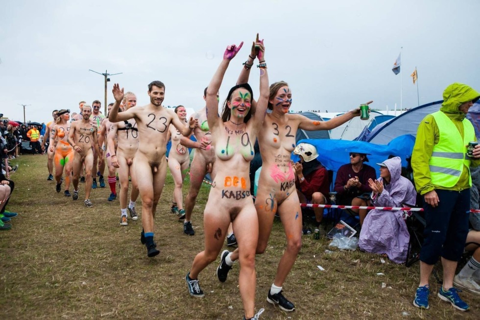 Naked women at the festival