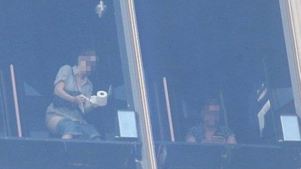 Spied through the window