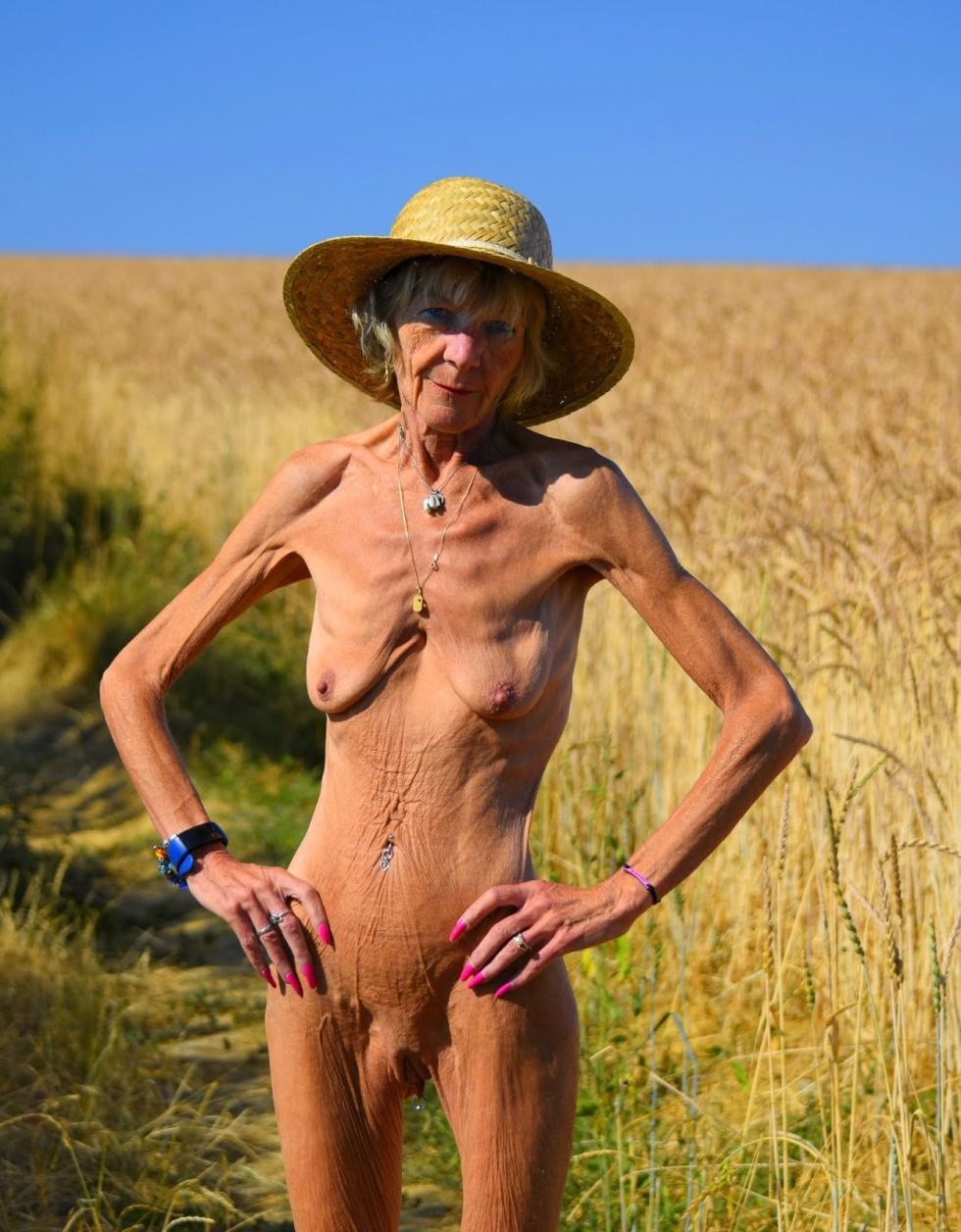 Skinny naked old women